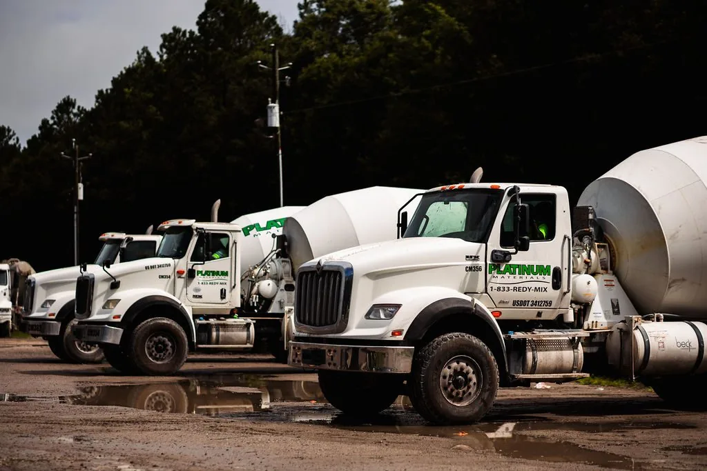 Platinum Paving trucks