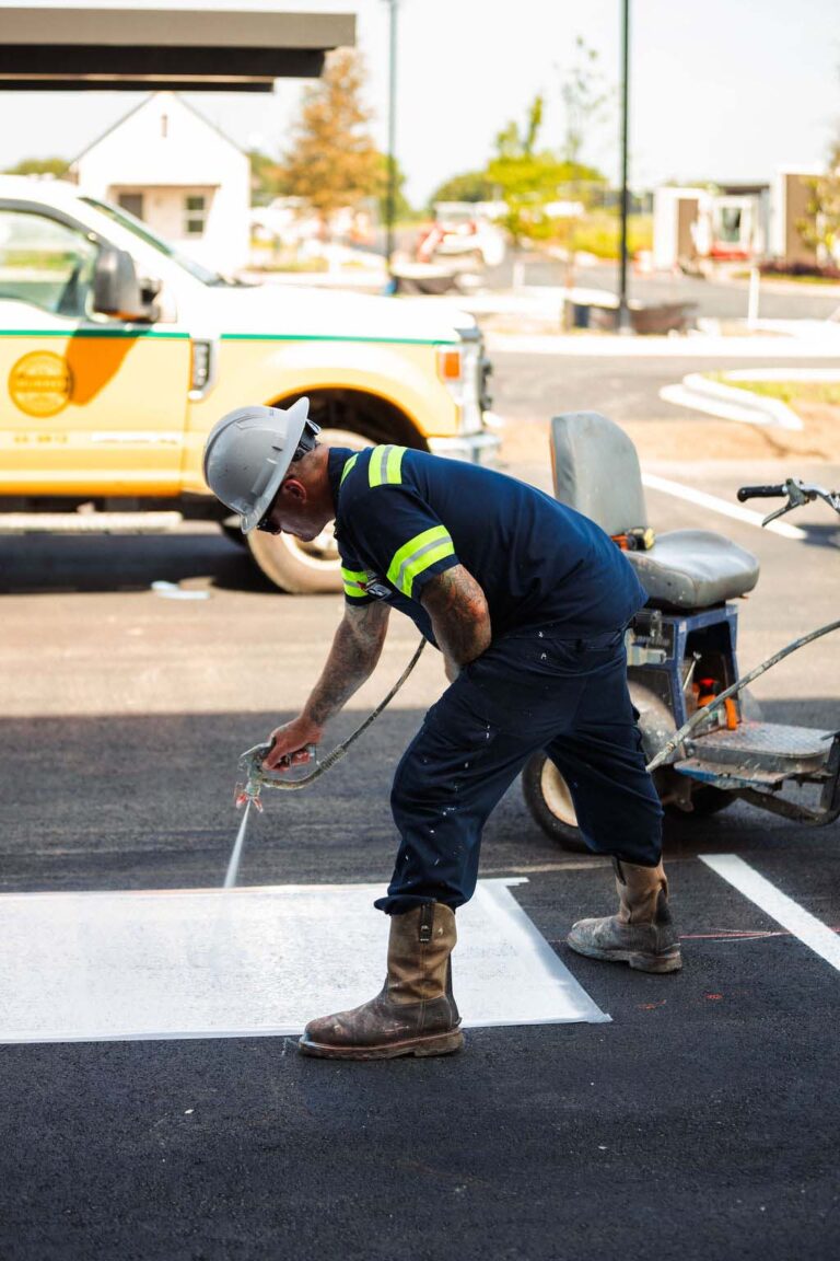 Platinum Paving parking lot line striping