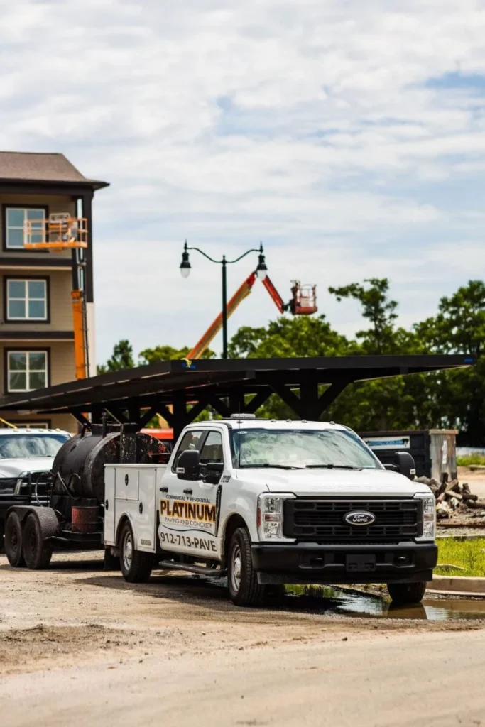 Platinum Paving truck.