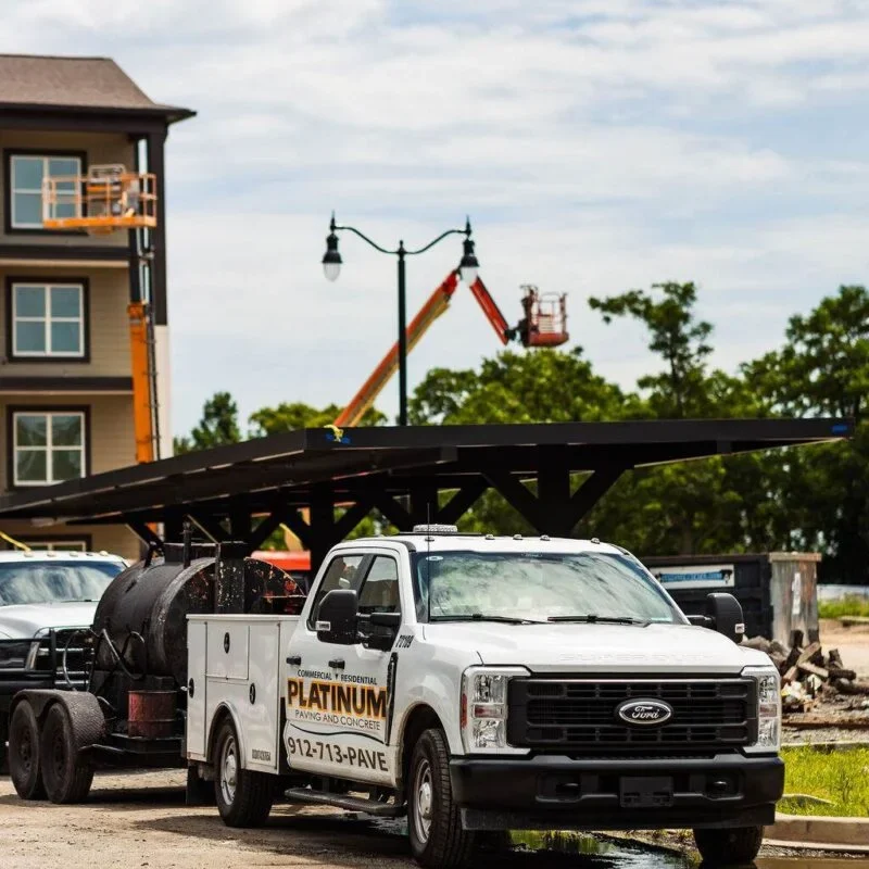 Platinum Paving truck.