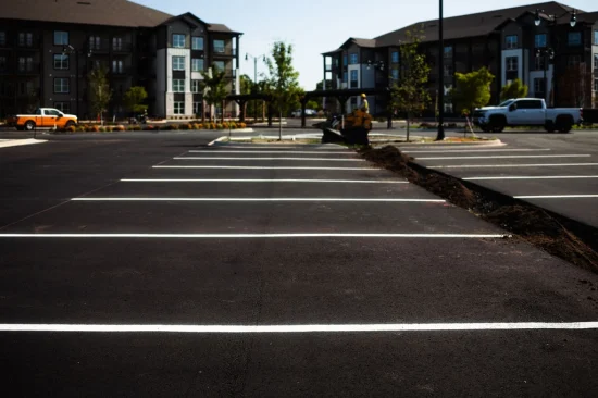 Parking lot striping